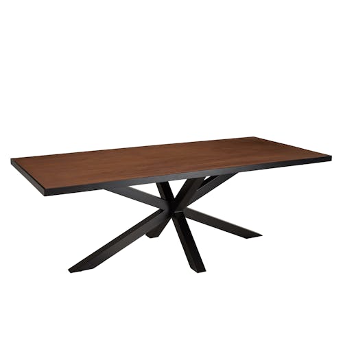 Table de repas rectangulaire bois effet pierre rouille 220 cm BIHAR