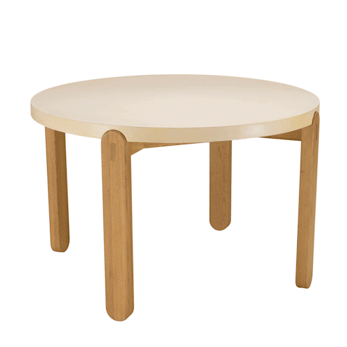Table de repas ronde en béton beige 120 cm BRASILIA