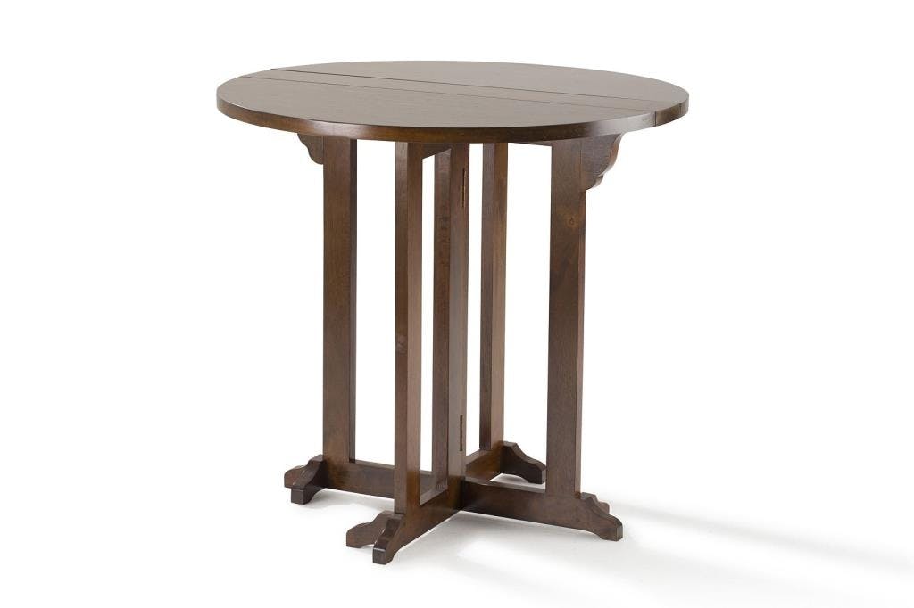 Table de repas ronde pliante hévéa D80cm TRADITION