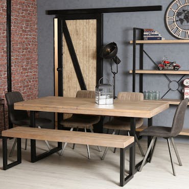  Table de salle à manger extensible en bois recyclé 180-240 cm AUCKLAND