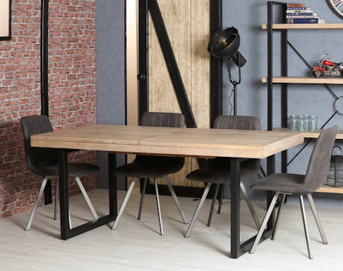 Table de salle à manger extensible en bois recyclé 180-240 cm AUCKLAND