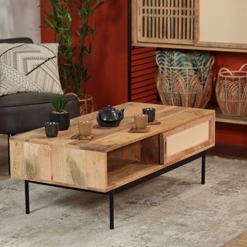 Table de salon en bois de manguier CHENNAI