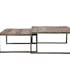 Table de salon gigogne bois recyclé carrée GM (2 pièces) OMSK
