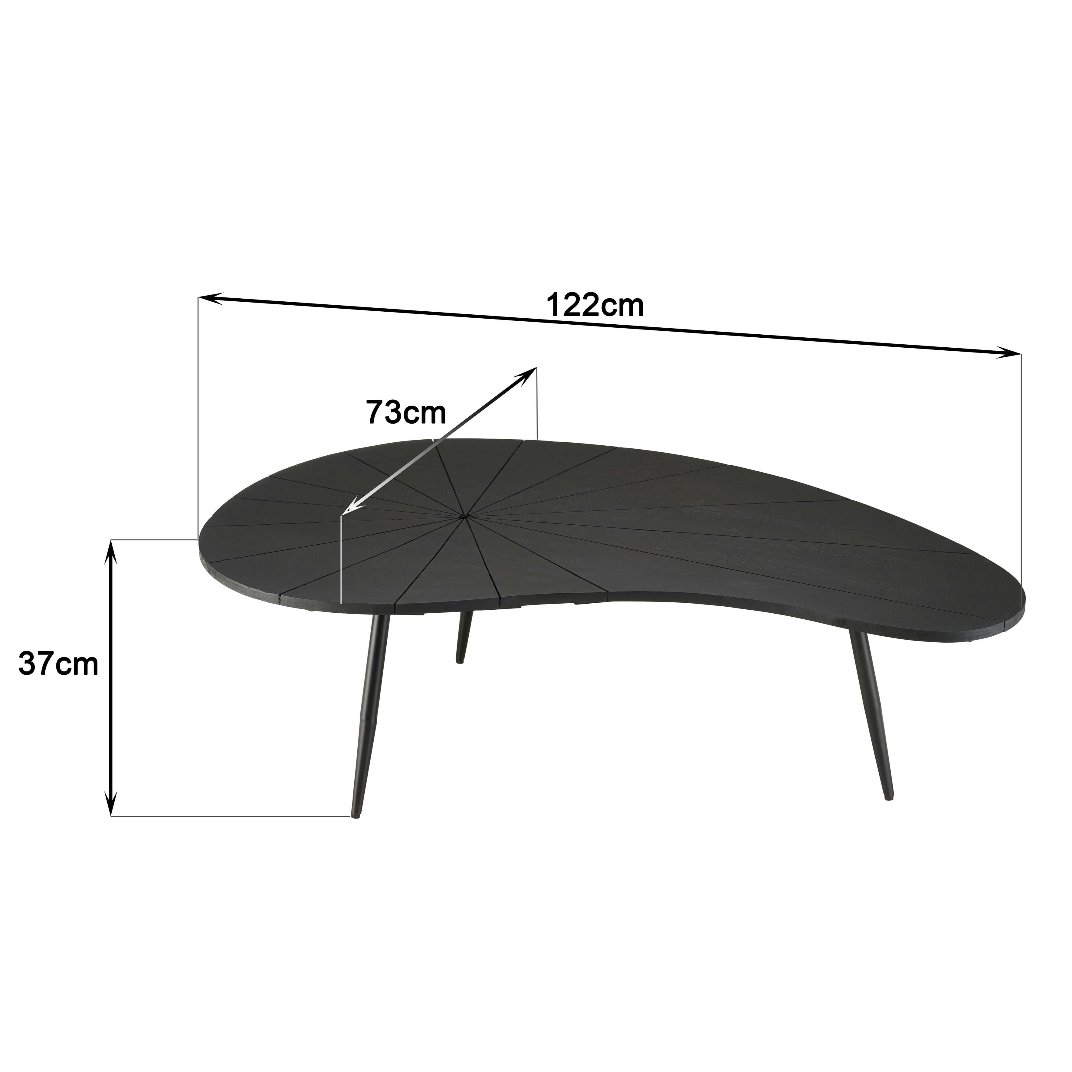 Table Basse Ovale Double Niveau En Bois - Style Mid-century - Plateau Lisse Hydrofuge - Pieds Tripodes - Pour Salon, Chambre, Balcon - Blanc - 5