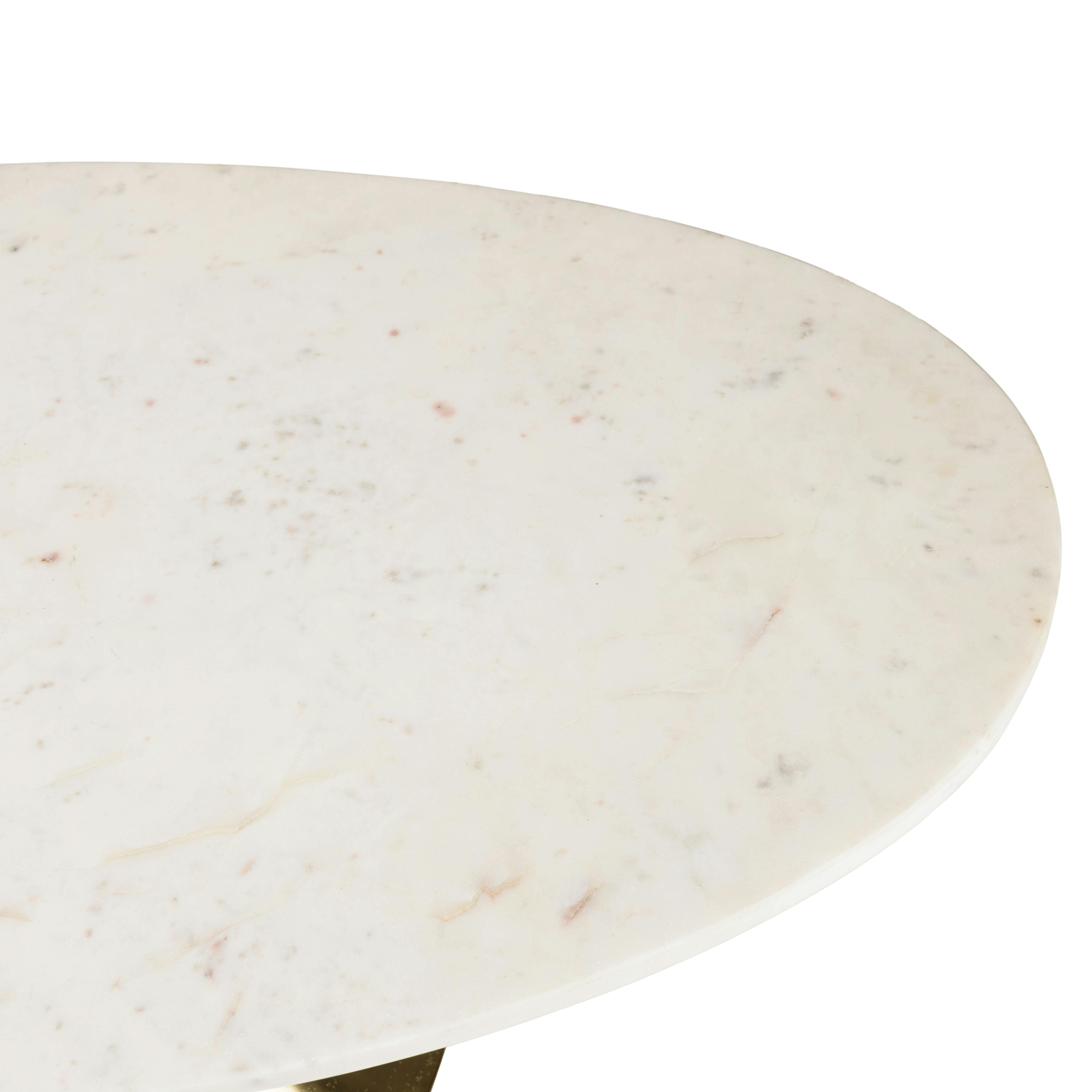Table Basse Ovale Double étagère En Bois Blanc - Dimensions 80x40x40 Cm, Charge Max 7,6 Kg - Pour Salon, Bureau, Salle D'attente - Montage Facile