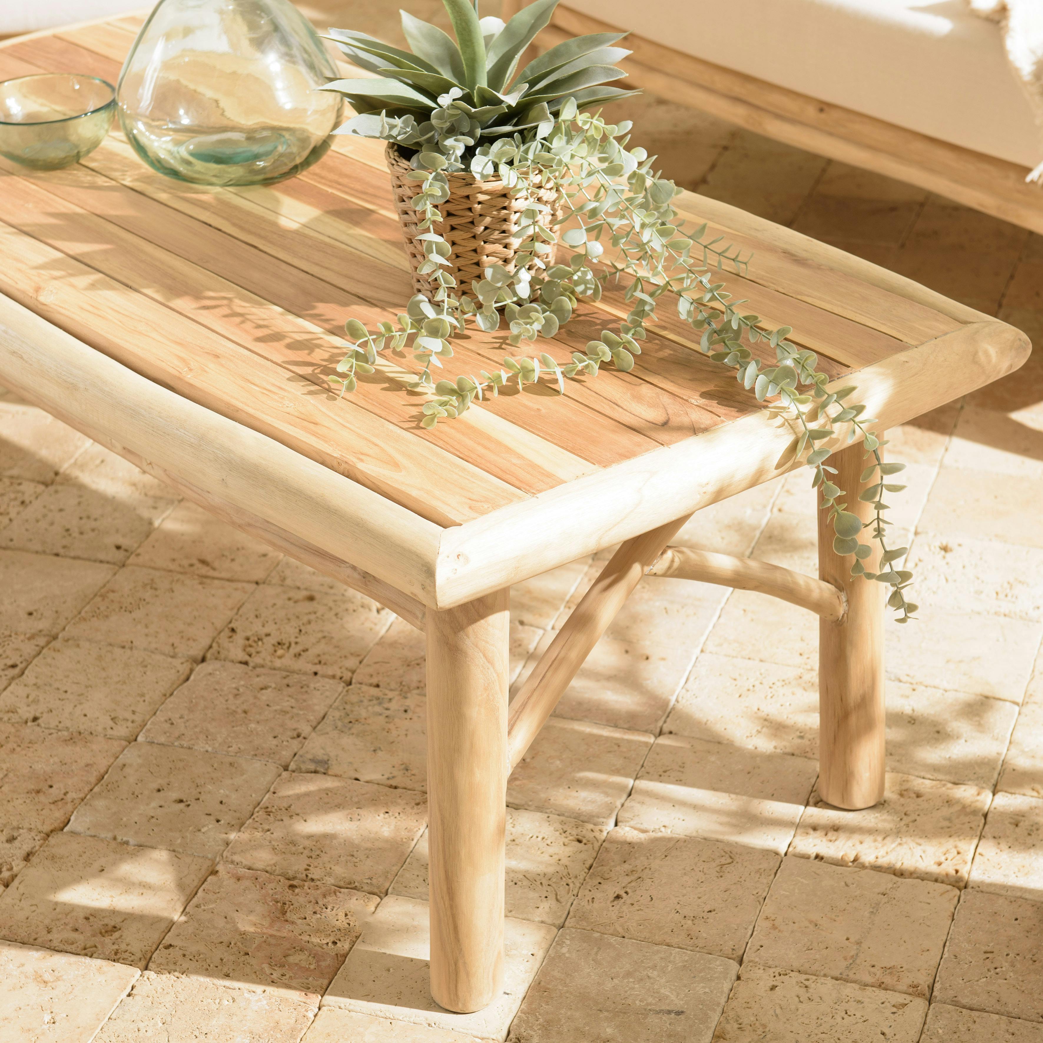 Table de salon rectangulaire teck naturel MANAK