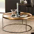 Table basse ronde BLACKGOLD Noire et dorée Table basse ronde BLACKGOLD Noire et dorée