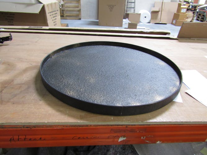Table de salon ronde effet métal vieilli (2 pièces) RALF