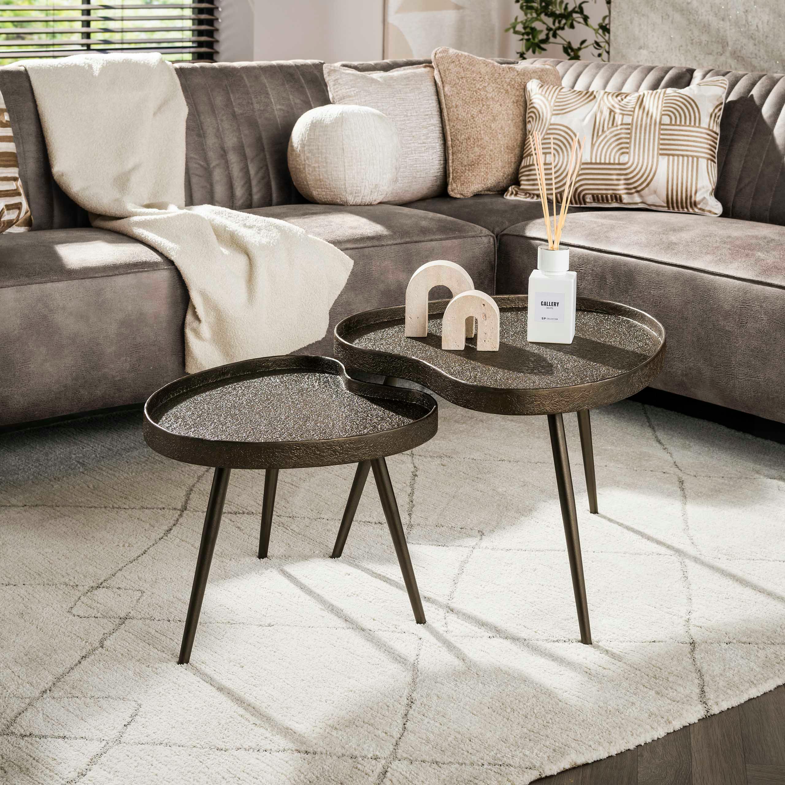 Table de salon vintage forme organique (lot de 2) RALF