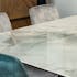 Table en céramique blanche carrée 140 cm FLORENCE