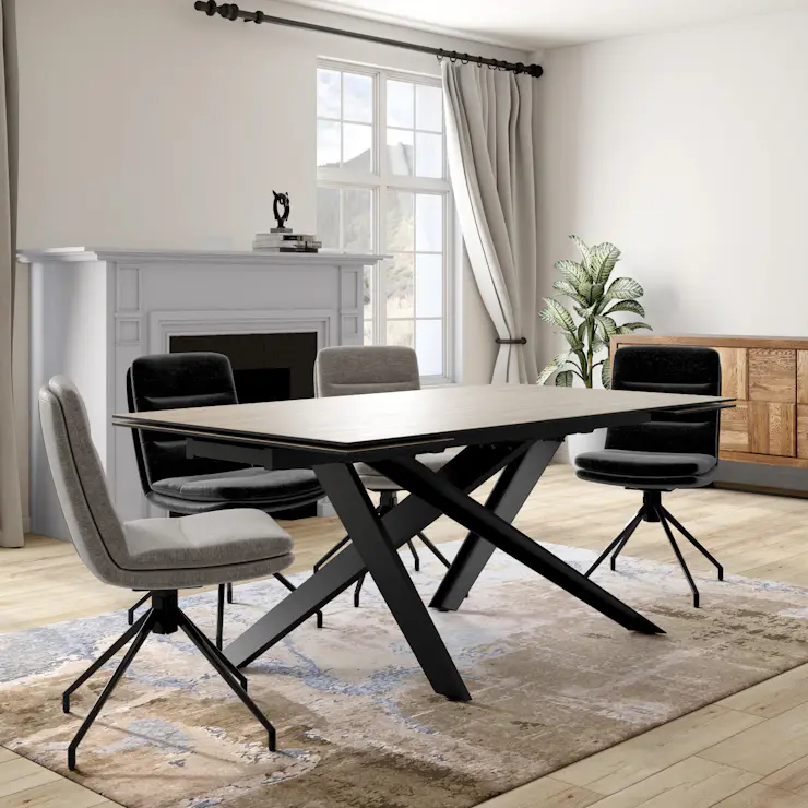 Table extensible salle à manger - Rectangulaire ou ronde Table extensible salle à manger - Rectangulaire ou ronde