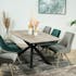 Table en céramique extensible oblongue effet bois brun 180-280 cm LOMBARDIE