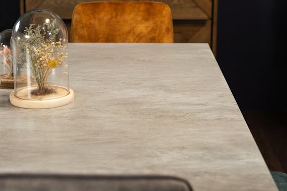 Table en céramique grise carrée 140 cm FLORENCE