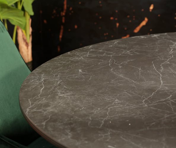 Table en céramique grise ronde D 130-170 cm LOMBARDIE