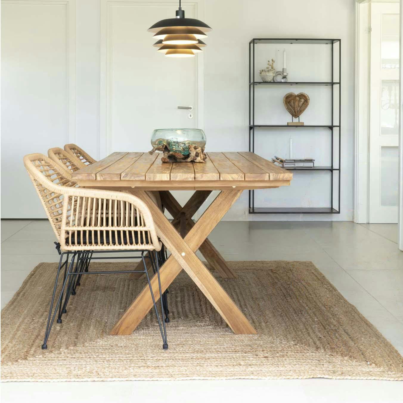Table en teck 200 cm pour terrasse ou jardin TANETE