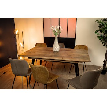 Table extensible 160-203 bois recyclé BRISBANE