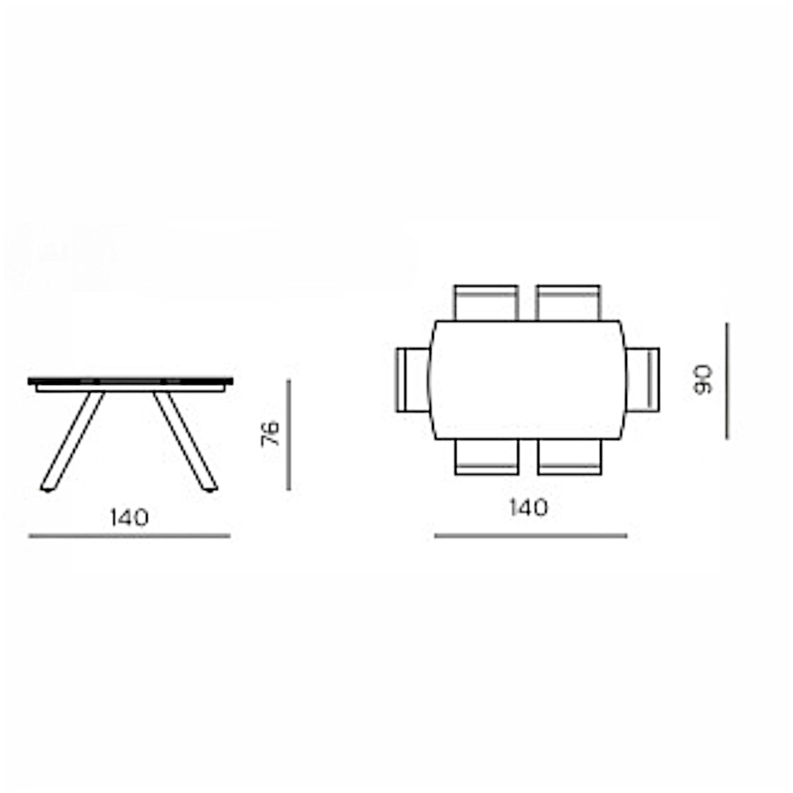Table extensible céramique effet travertin 140-210 cm LORA | Tables à ...