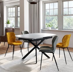 Table de repas extensible effet béton style contemporain kingston Couleur  gris Pier Import