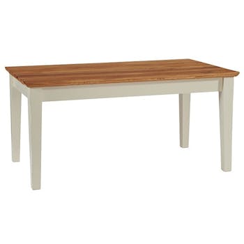 Table extensible crème Bord de mer 200/240cm Chêne huilé BRIEUC