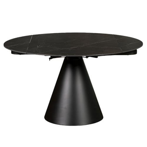 Table extensible design en céramique noire 135 cm OTTAWA