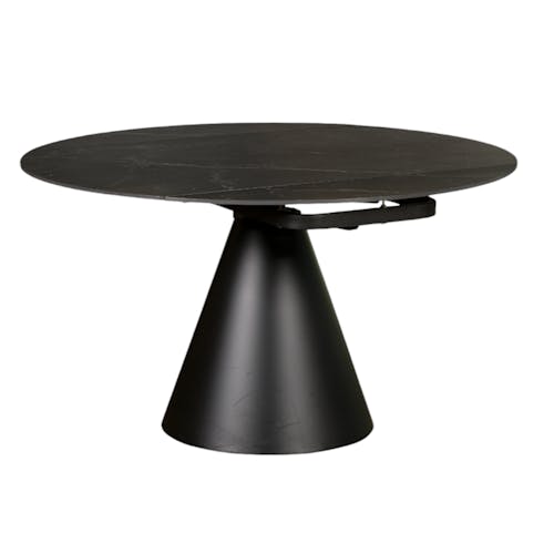 Table extensible design en céramique noire 135 cm OTTAWA