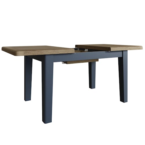 Table extensible en bois finition bleu profond 130-180 cm HOVE