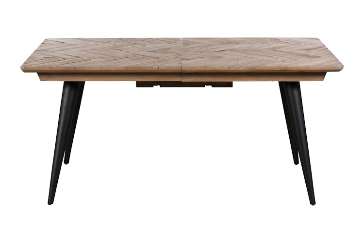 Table extensible en bois recyclé FSC motif chevron 160-211 cm FAGA