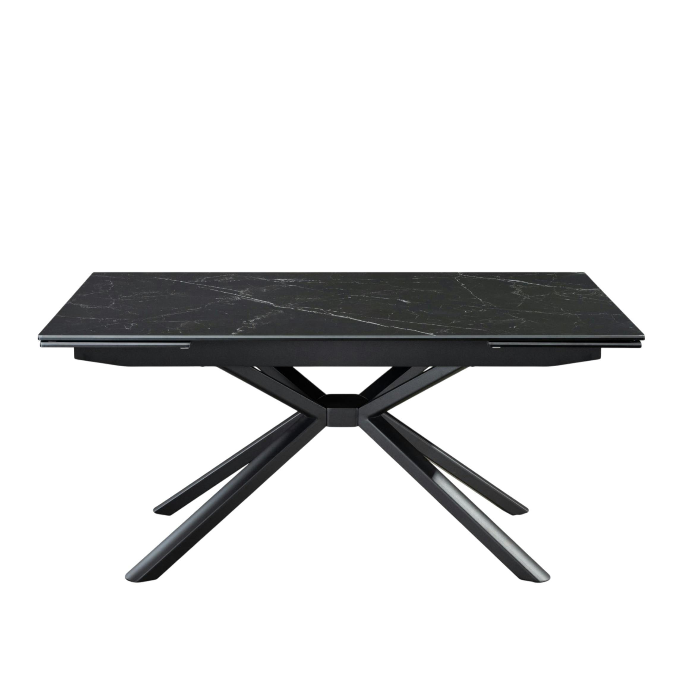 Table extensible en céramique marbrée noire 160-240 cm ORIS