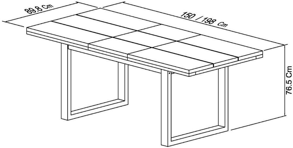 Table extensible en Chêne 150-198 RIMINI