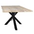 Table extensible en chêne blanc bords naturels 180 x 90 cm ETNA