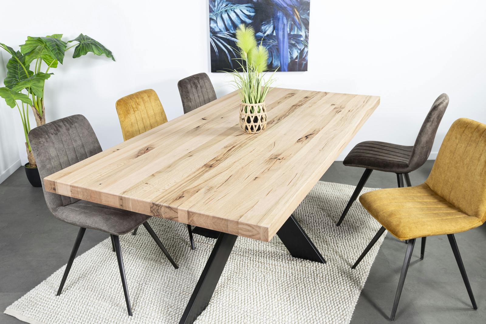 Cuisine d'angle Fame-Line Bleu foncé brillant/Anthracite 190x60cm , PT Anthracit