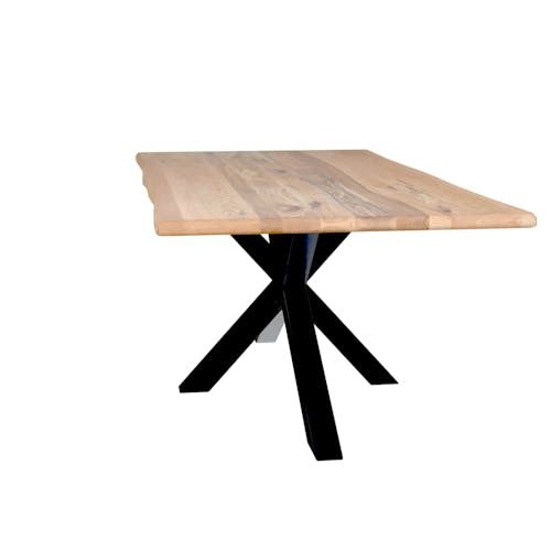 Table extensible en chêne huilé bords naturels 200 cm ETNA