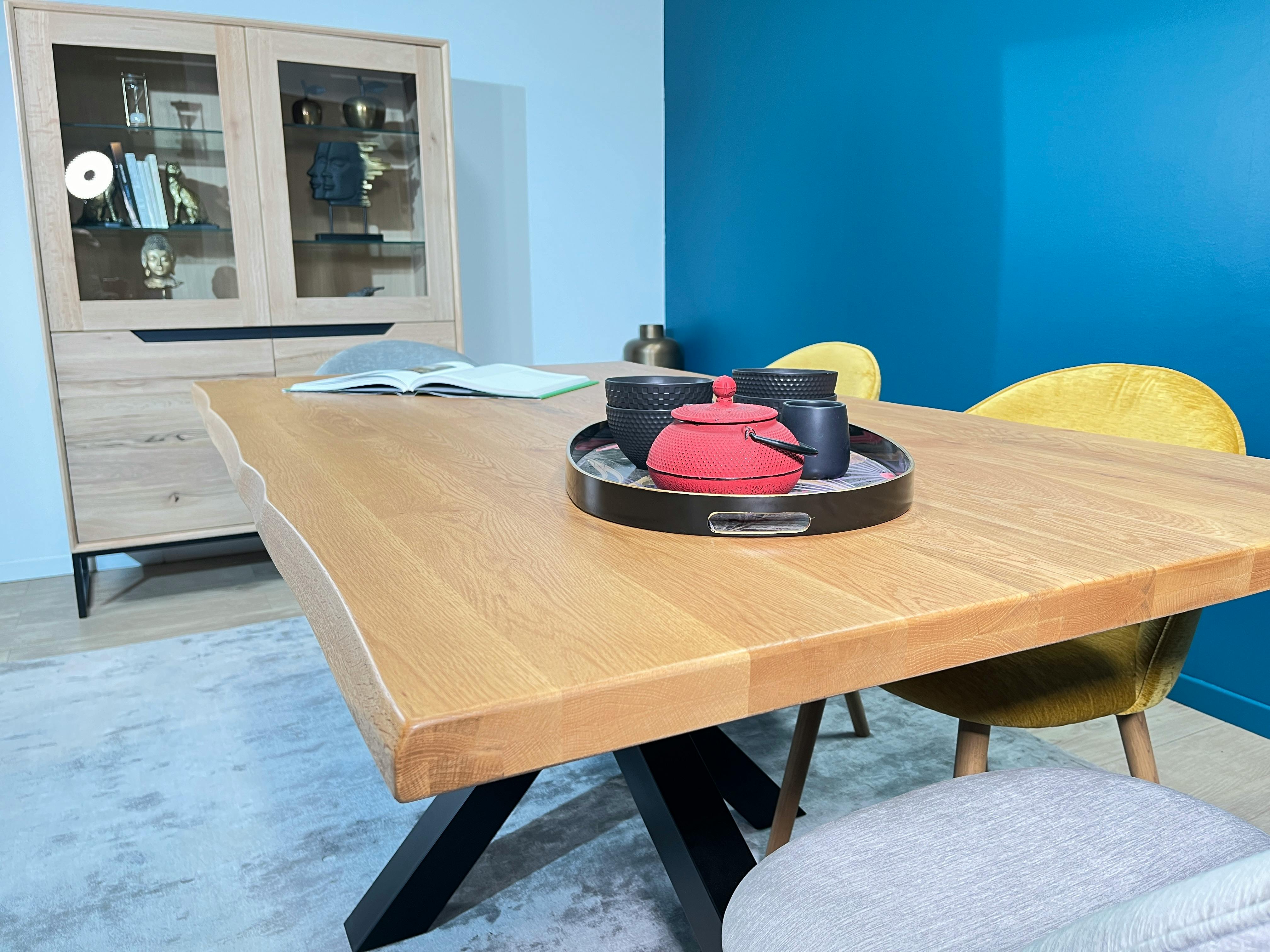 Table extensible en chêne huilé bords naturels 200 cm ETNA | Tables à ...