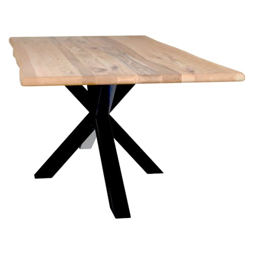 Table extensible en chêne huilé bords naturels 240 cm ETNA