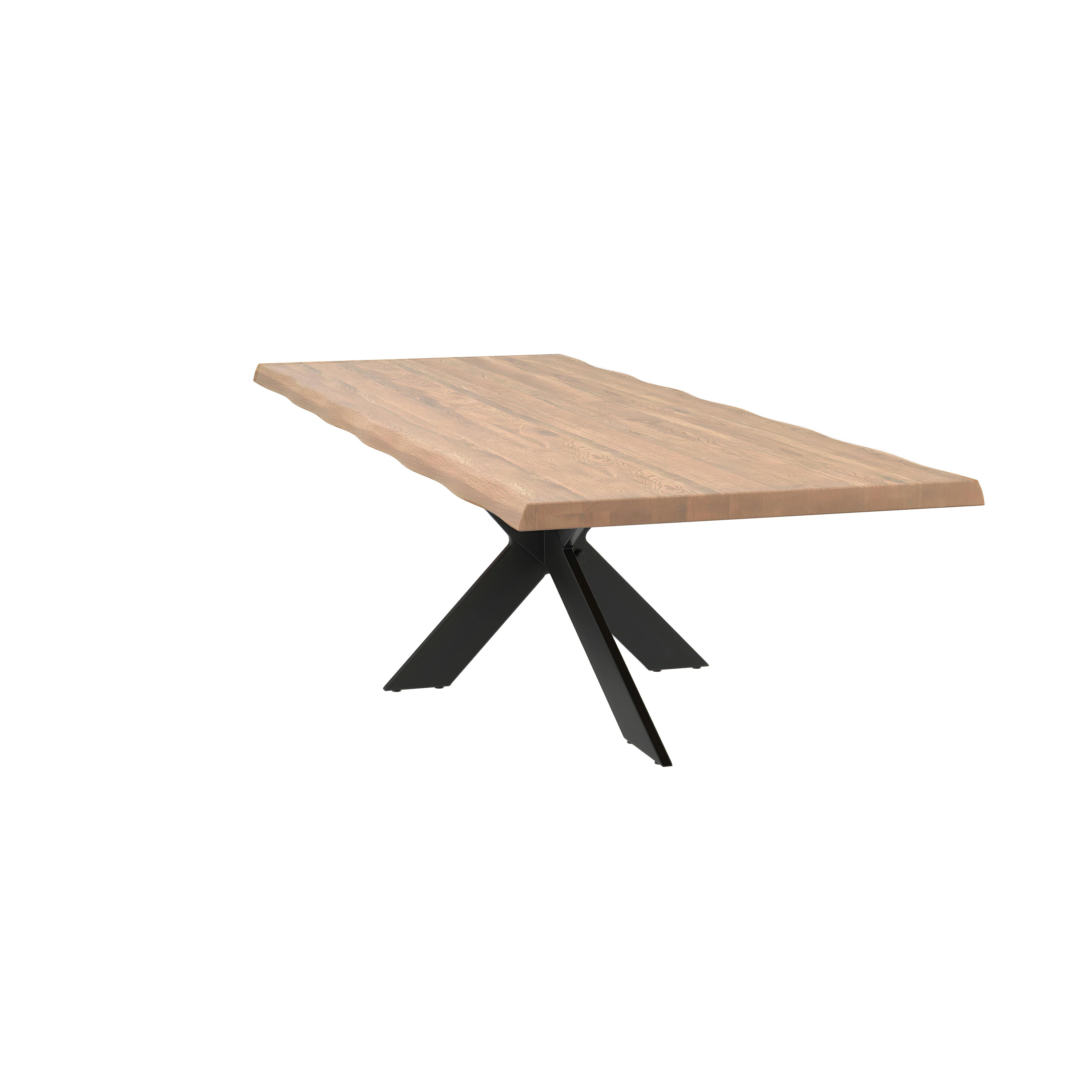 Table extensible en chêne huilé avec bords naturels 300 cm PALERME