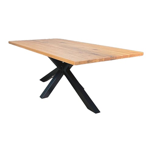 Table extensible en chêne huilé bords droits 200 cm ETNA