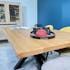Table extensible en chêne huilé bords irréguliers 100x180 cm ETNA