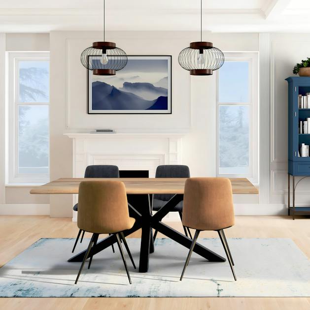 Table extensible en chêne huilé bords naturels 140 cm ETNA | Tables à ...