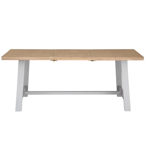 Table extensible grise en chêne 180-240 cm PAROS