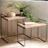 Table gigogne bois de sapin en marqueterie BOSTON (lot de 2)