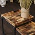 Table gigogne carrée en bois d'acacia recyclé (lot de 2)