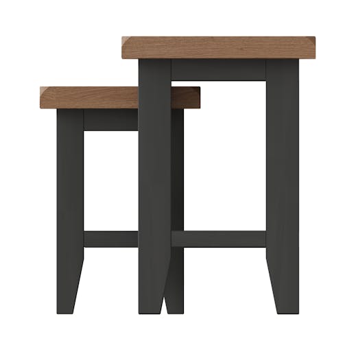 Table gigogne en bois finition charbon (lot de 2) COVENTRY