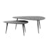 Table gigogne en céramique noire forme triangulaire (lot de 2) GALWAY