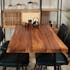 Table haute bois de suar métal 140 cm HAWAI