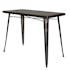 Table haute mange debout en metal noir style industriel