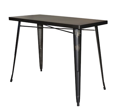 Table haute mange debout en metal noir style industriel