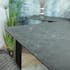 Table haute design en céramique grise 140-200 cm LOMBARDIE