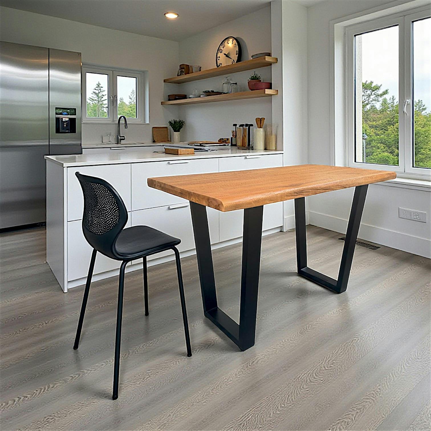 Table haute en bois de teck recyclé 160 cm TIMOR