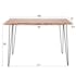 Table haute en bois massif bordure naturelle 130 cm MELBOURNE