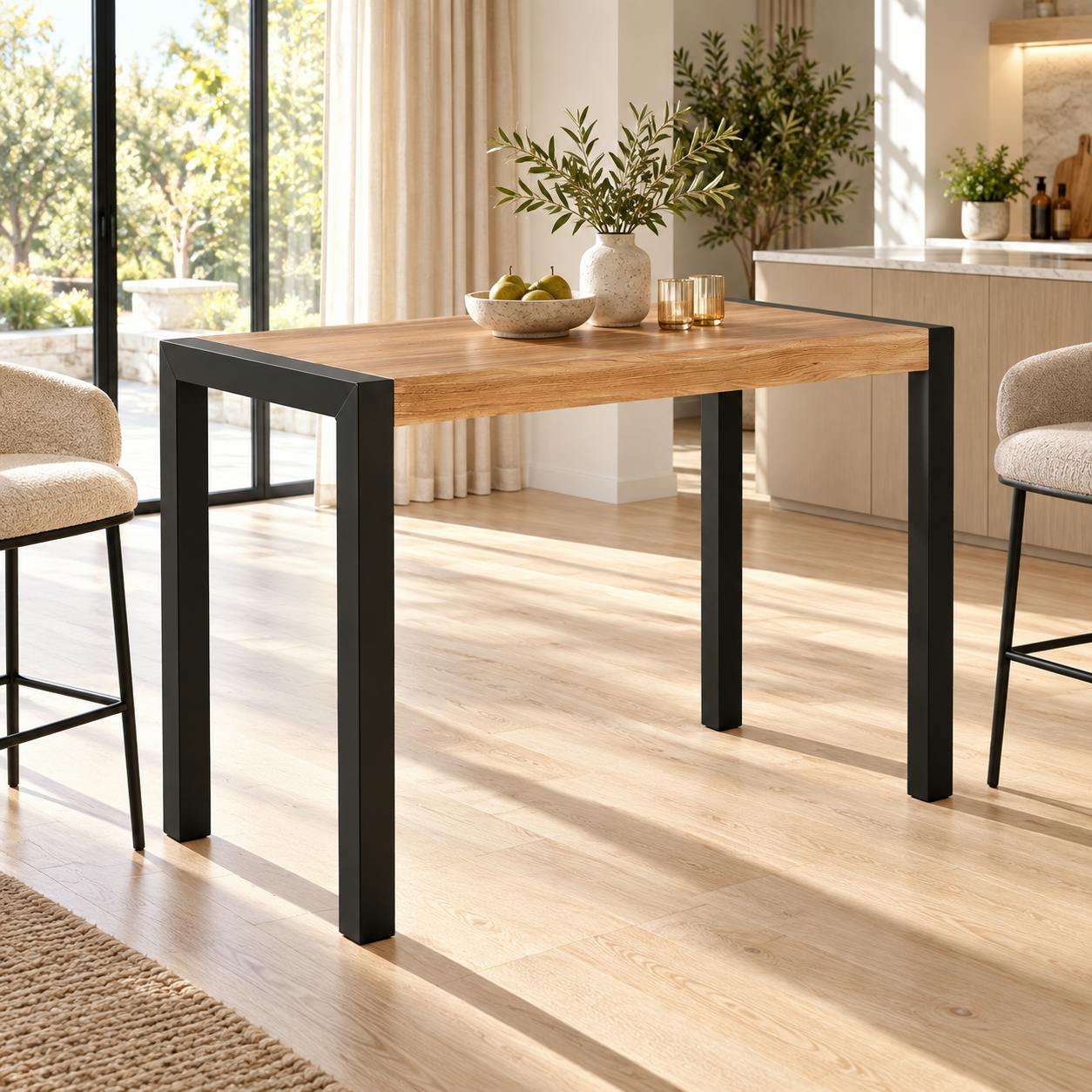 Table haute en chêne huilé 150 cm FERSCOTT 2